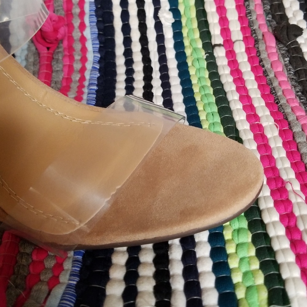 Clear Strap Nude Mule Heel - Picture 5 of 8